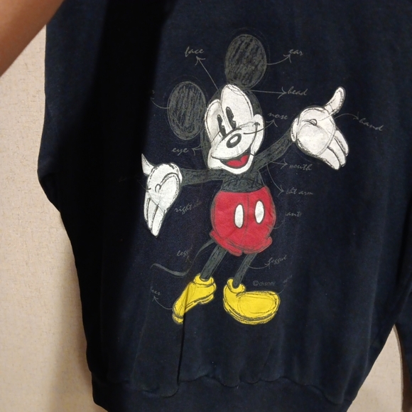 Disney Black Mickey Mouse Sweater Size M - Picture 4 of 4